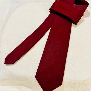 Vintage Burgundy Polyester Tie